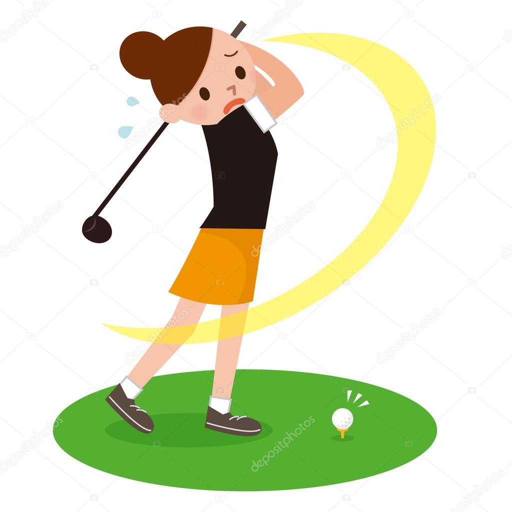 Mulher para jogar golfe imagem vetorial de © ankomando