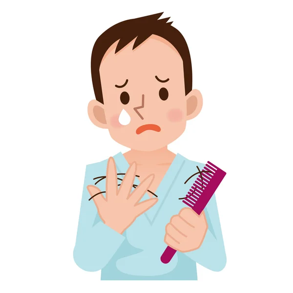 Άνδρες ανησυχούν για την απώλεια μαλλιών — Διανυσματικό Αρχείο