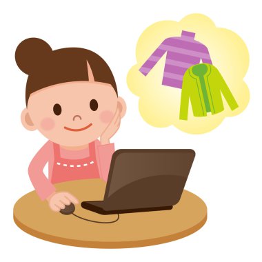 Internet alışveriş illüstrasyon