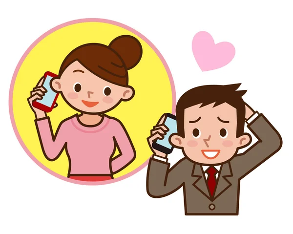 Ilustração do casal Amor —  Vetores de Stock