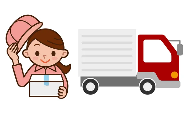 Women delivery staff — Stock Vector