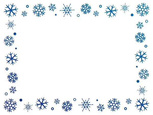 Abstract Winter Background Falling Snowflakes — Stock Vector