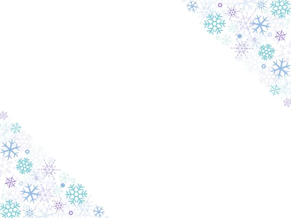 Abstract Winter Background Falling Snowflakes — Stock Vector