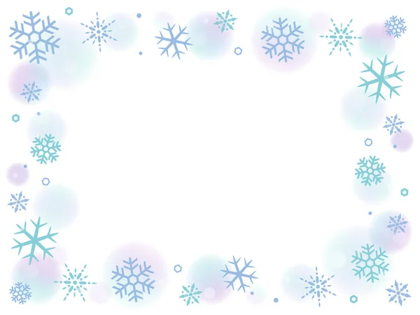 Fundo Inverno Abstrato Com Flocos Neve Caindo —  Vetores de Stock