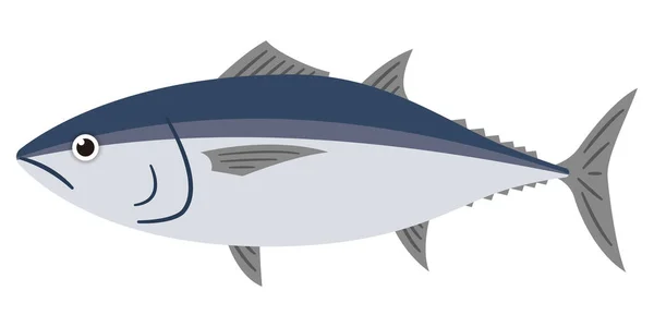 白色背景的简单金枪鱼图解 — 图库矢量图片
