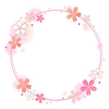 Kiraz çiçeği çerçeve dekorasyonunun gösterimi