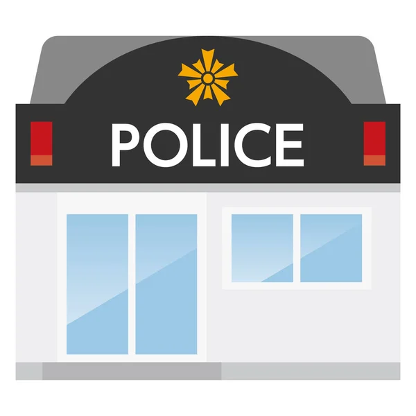 Ilustración Aparición Cabina Policía — Vector de stock