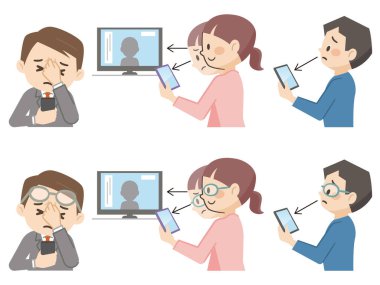 Yorgun insanların çizimleri.