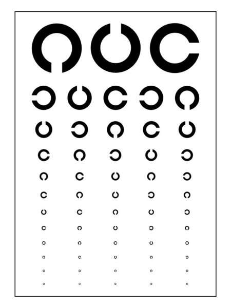Illustration of eyesight test chart