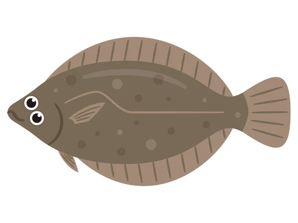 Απλή Απεικόνιση Του Νωπού Ψαριού — Διανυσματικό Αρχείο