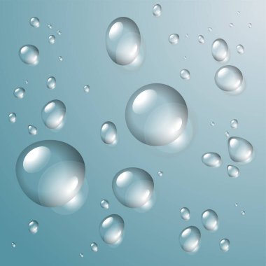 Şeffaf arkaplanda su damlaları veya buhar banyosu izole edilmiş.