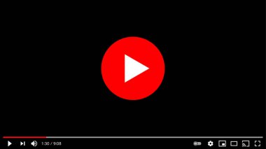 Web ve mobil uygulamalar için video oynatıcı şablonu. video oynatıcı arkaplanı.