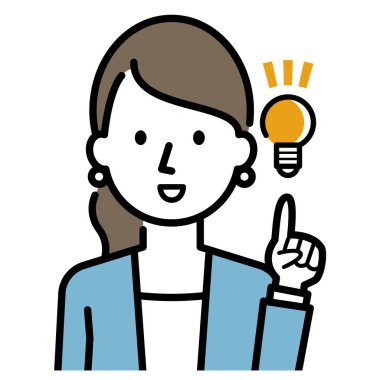 Gülümseyen bir iş kadını tasviri