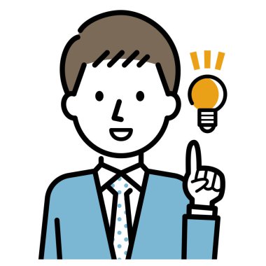 Puanları açıklayan bir iş adamı tasviri.