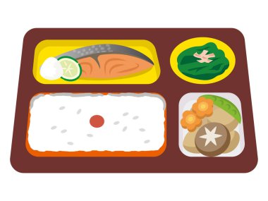 Eve servis öğle yemeği tasviri