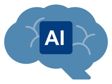 Yüksek Teknoloji Yarı iletken Çipin Yapay Zeka ile Fütürist Dijital Teknoloji İllüstrasyonu