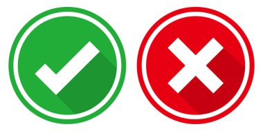 Doğru ve Yanlış Yanıtlar İçin Basit Vektör İşaretleme ve Çapraz Simgesi