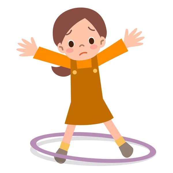 Les filles ne peuvent pas hula hoop — Image vectorielle