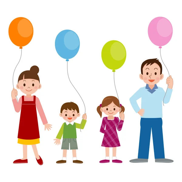 Rodzin z balonów — Wektor stockowy