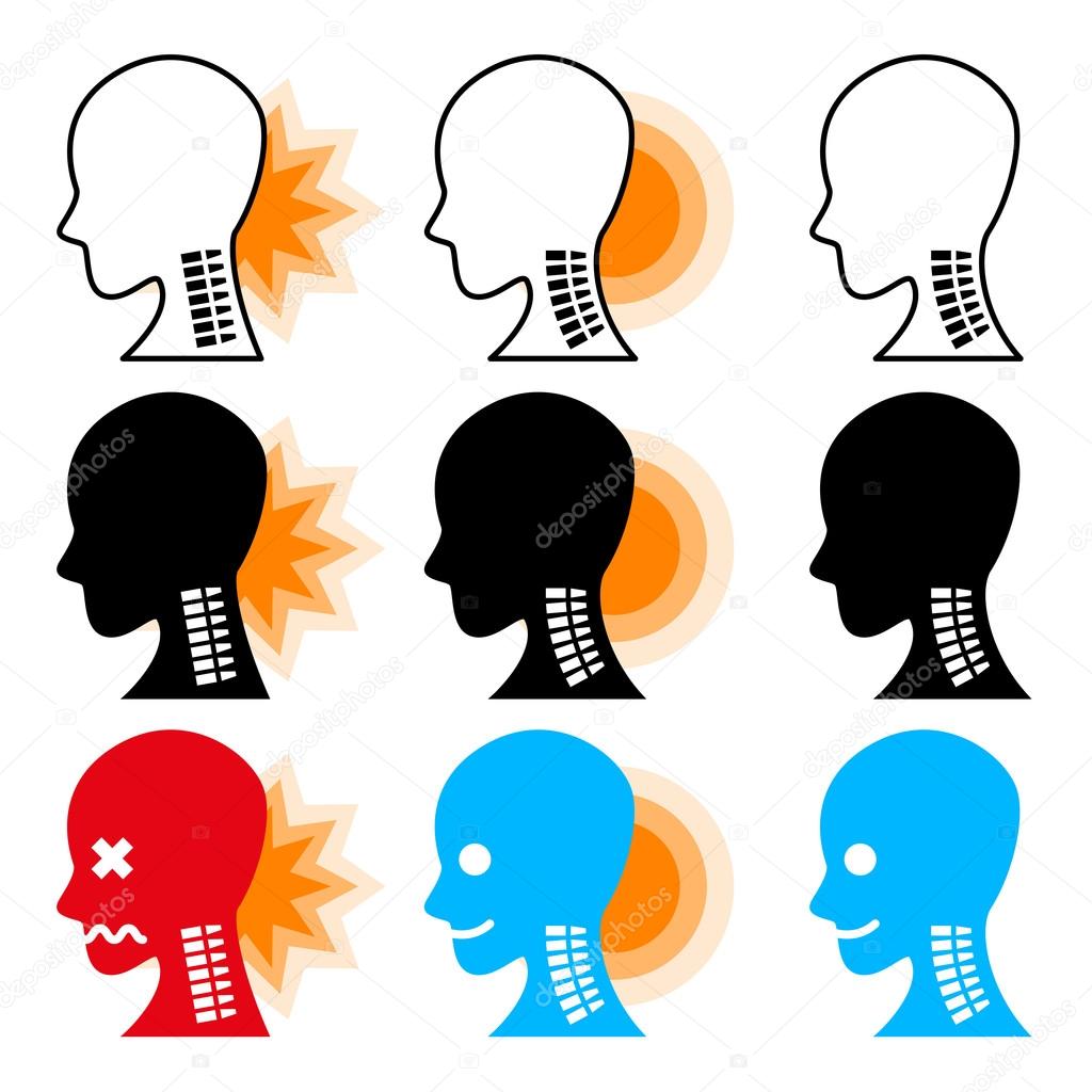 Of neck pain illustrations