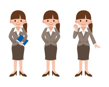 İş kadını dizi poz