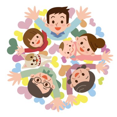 Mutlu bir aile gülümseme