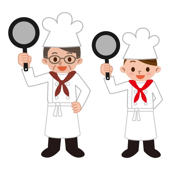 Mannen en vrouwen van koks — Stockvector