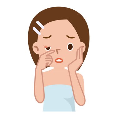 Kadın gözleri hasta