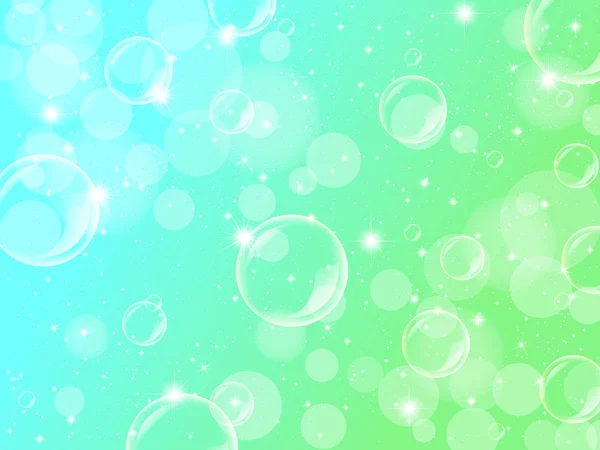緑の泡の背景 — ストックベクタ