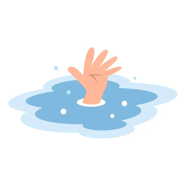 Las manos de las personas que se ahogan — Archivo Imágenes Vectoriales