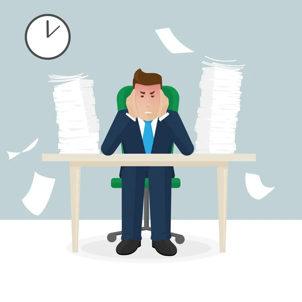 Stressé dans Office — Image vectorielle