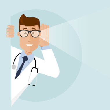 Beyaz önlüklü doktor iyi haberler duyuyor..