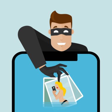 Hırsızın biri telefona girip kişisel fotoğraflarını çalmış..