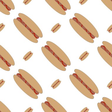 Fast food sorunsuz vektör çizim