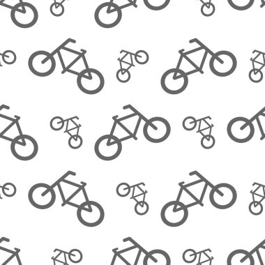 Tek renkli kesintisiz vektör çizim bisiklet ile