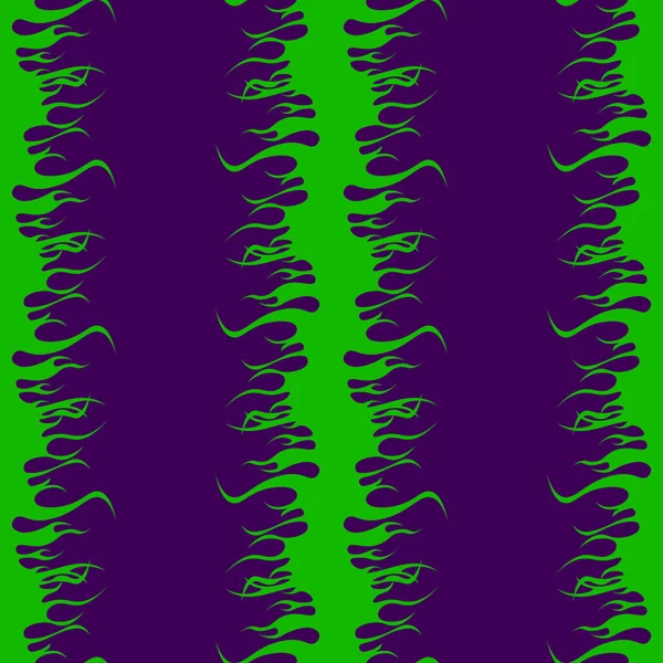 Green fire stripes. Seamless vector illustration — Stock Vector