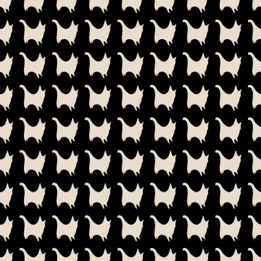 Sorunsuz kedi siluetleri desen