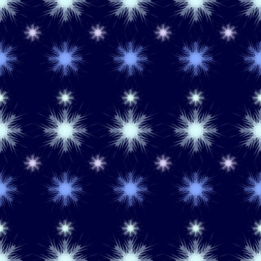 Vektör çizim şeffaf kar tanesi ile mavi tonlarında