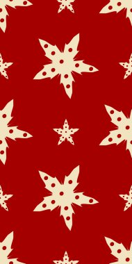 Sorunsuz kırmızı ve krem vektör çizim.