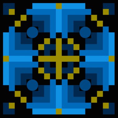 Soyut vitray pencere - süsleme