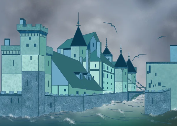 Denizin ortasında Castle