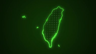 3 Boyutlu Hareketli Tayvan Haritası Sınır Çizgileri Çevrimiçi Arkaplan