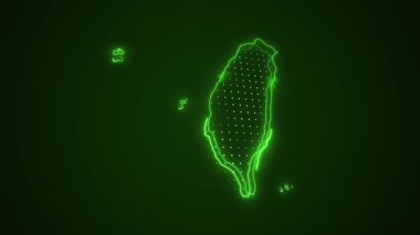 3 Boyutlu Hareketli Tayvan Haritası Sınır Çizgileri Çevrimiçi Arkaplan