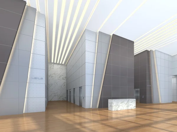 Illustration 3D d'un lobby de bureau — Photo