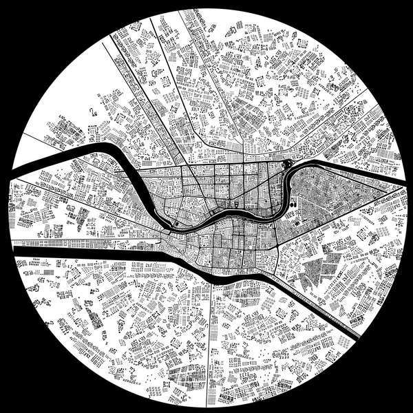 3d ілюстрація топографічної карти міста — стокове фото