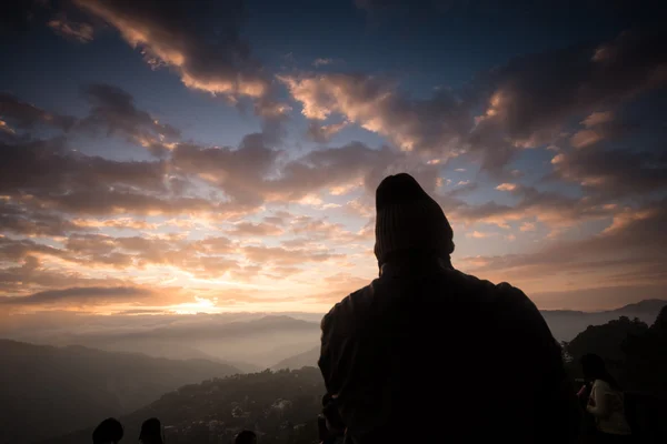 Схід сонця на горі — стокове фото
