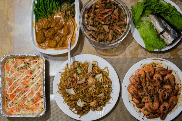 Delicious Food Table Sumptuous Meal — Stock Photo, Image