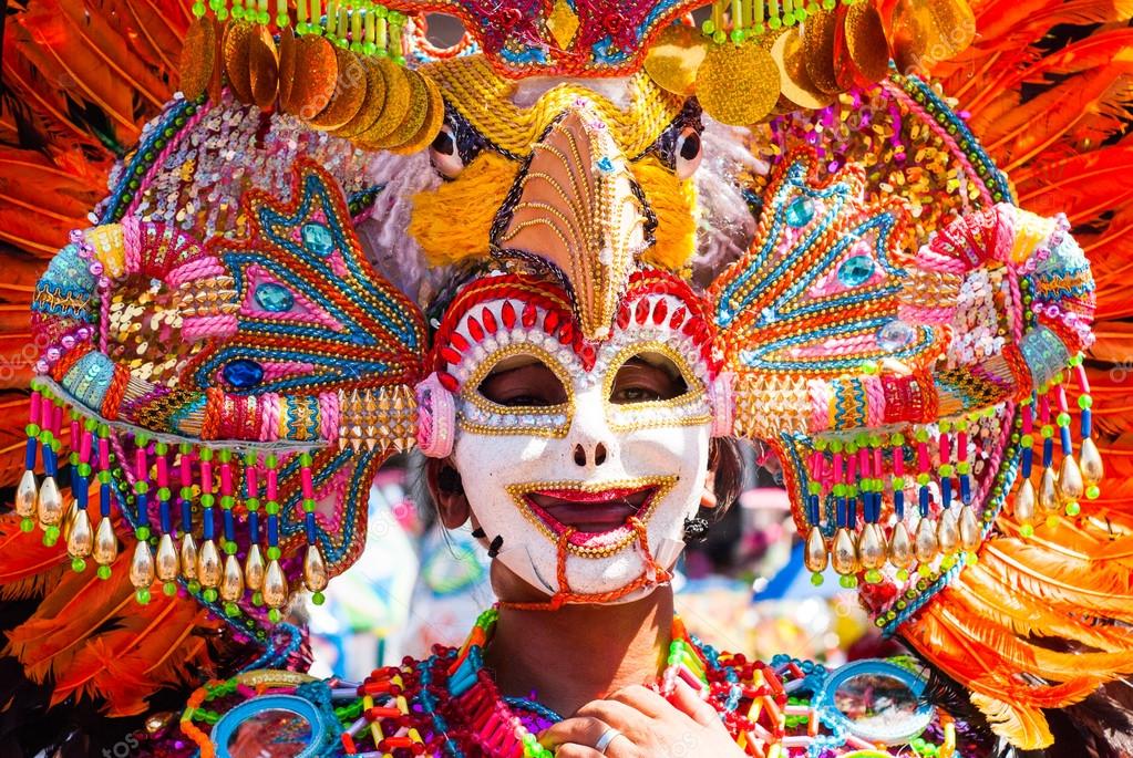 Colorful smiling mask for Masskara Festival Stock Photo by  ©.com 95012654