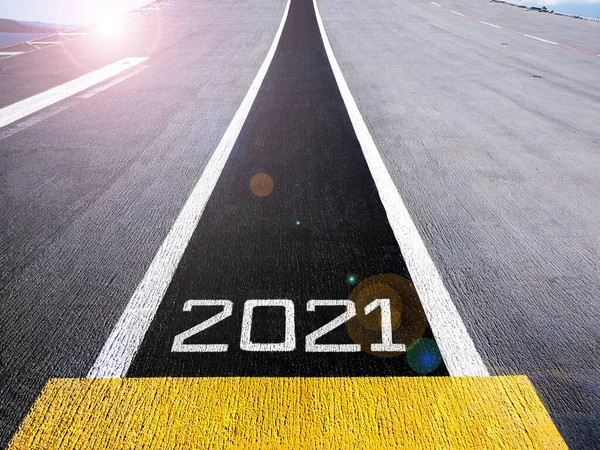 Comece Olhe Para Futuro Ano Novo Dois Mil Vinte 2021 — Fotografia de Stock