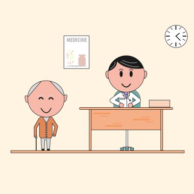 adam bir doktor/chiby karakterleri ile randevu